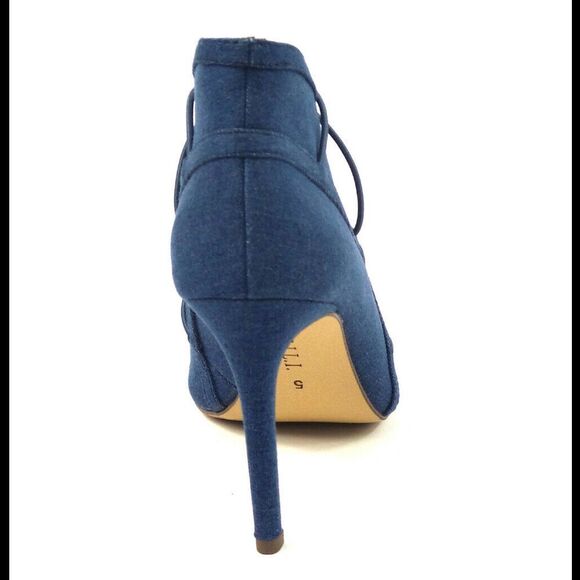 G.I.L.I. Peep Toe Bungee Front Booties Kaarina Medium Denim - Medium - Picture 5 of 7